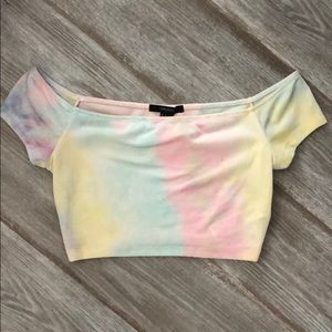 RAINBOW VELVET CROP TOP